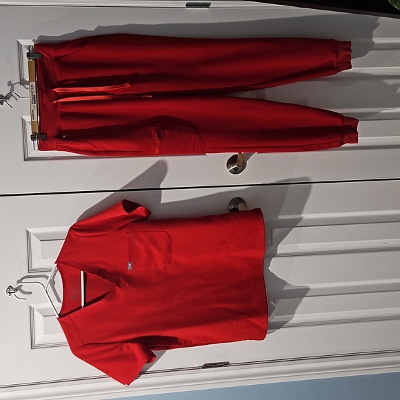 Figs Tops - Figs women scrub top and pant color red top size medium and pant small tall